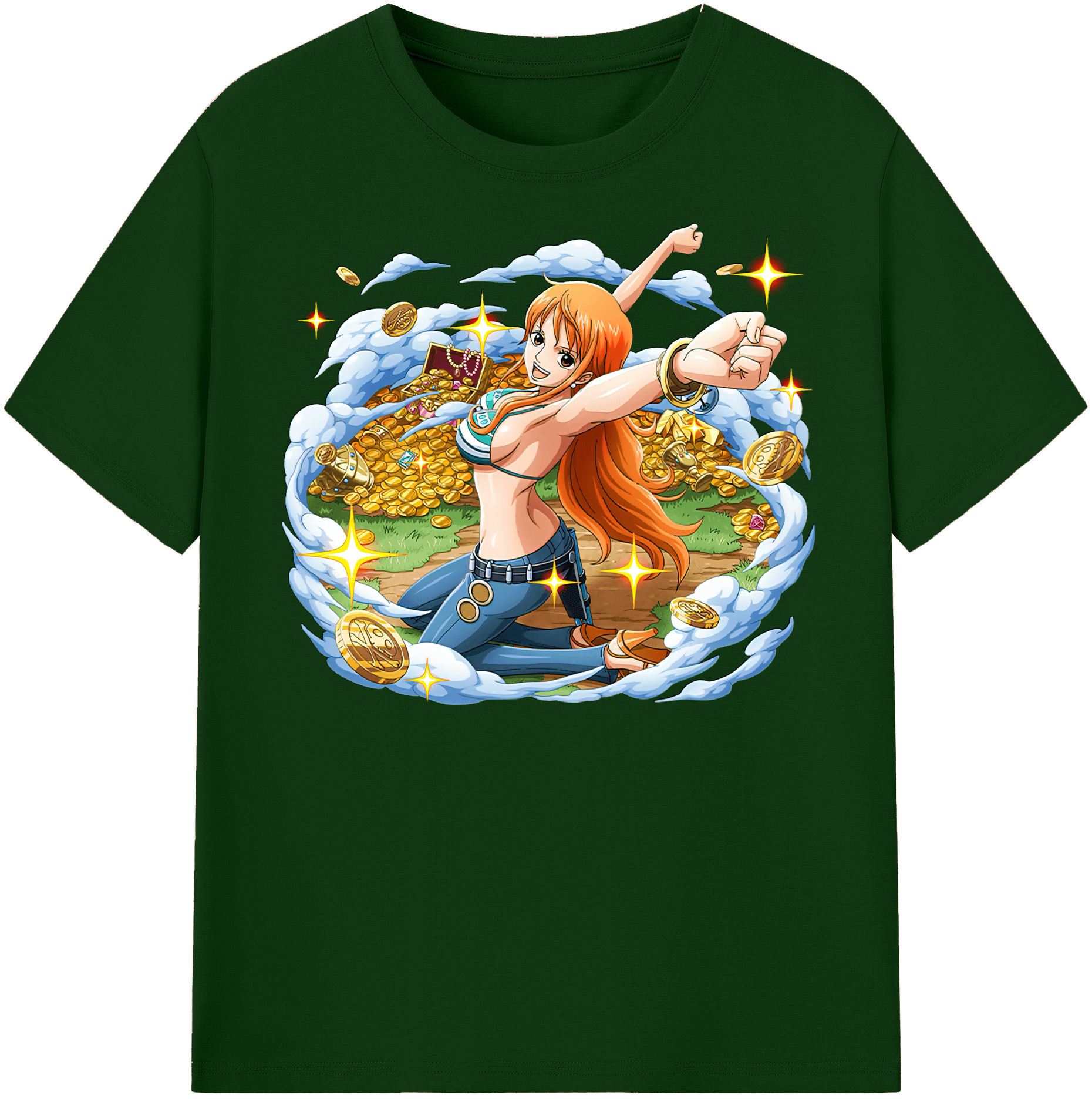 ワンピース ナミ ONE PIECE Nami 綿100％半袖Tシャツ（フロントプリント）